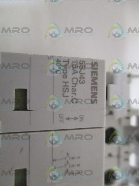 SIEMENS 5SJ4318-7HG41 CIRCUIT BREAKER 15A (AS PICTURED) *USED*