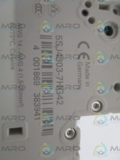 SIEMENS 5SJ4303-7HG42 CIRCUIT BREAKER 3A (AS PICTURED) *NEW NO BOX*