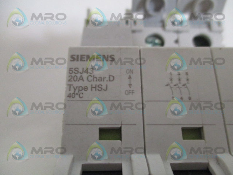SIEMENS 5SJ4320-8HG41 CIRCUIT BREAKER 20A (AS PICTURED) *NEW NO BOX*