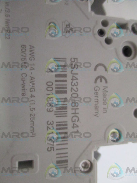 SIEMENS 5SJ4320-8HG41 CIRCUIT BREAKER 20A (AS PICTURED) *NEW NO BOX*