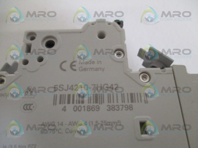 SIEMENS 5SJ4210-7HG42 CIRCUIT BREAKER 10A *NEW NO BOX*