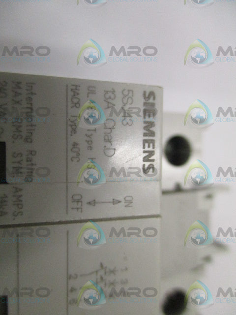 SIEMENS 5SJ4313-8HG41 CIRCUIT BREAKER 13A *USED*