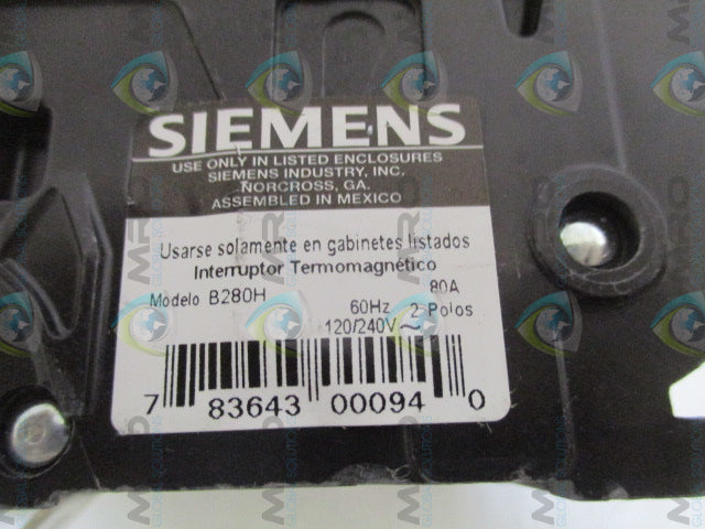SIEMENS B280H CIRCUIT BREAKER 80A (AS PICTURED) *NEW NO BOX*