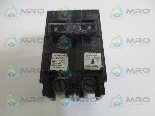 SIEMENS B290H CIRCUIT BREAKER 90A *USED*