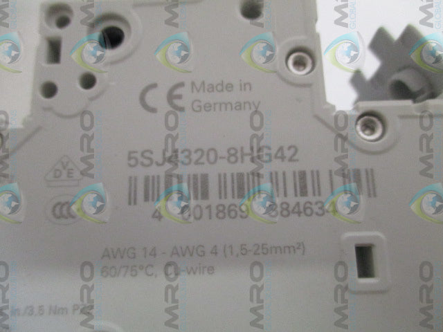 SIEMENS 5SJ4320-8HG42 CIRCUIT BREAKER 20A (AS PICTURED) *NEW NO BOX*
