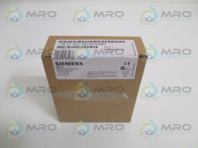 SIEMENS SIMATIC 6ES7331-7SF00-0AB0 ANALOG INPUT MODULE *FACTORY SEALED*