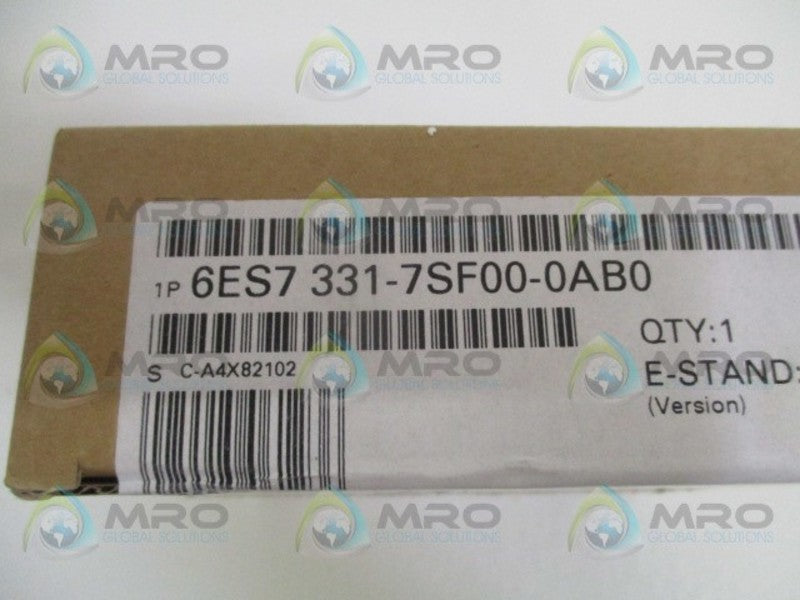 SIEMENS SIMATIC 6ES7331-7SF00-0AB0 ANALOG INPUT MODULE *FACTORY SEALED*