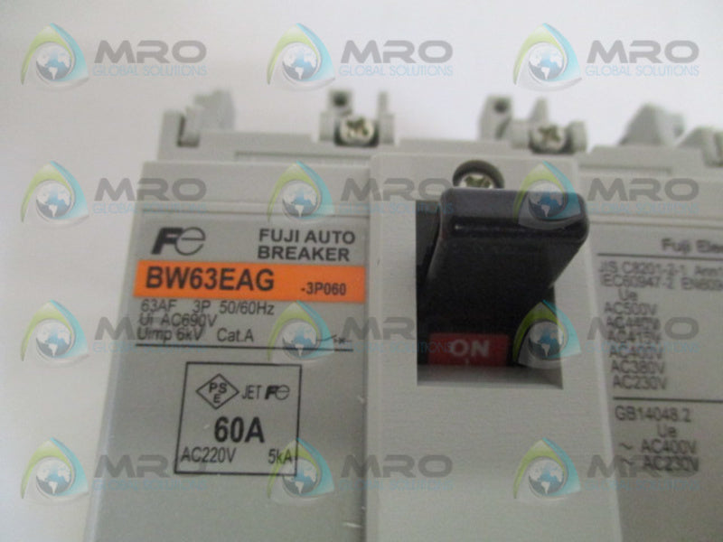FUJI ELECTRIC BW63EAG-3P060 AUTO BREAKER 60A *NEW IN BOX*