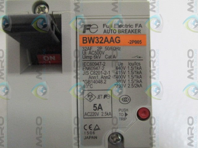 FUJI ELECTRIC BW32AA-2P005 AUTO BREAKER 5A *NEW IN BOX*