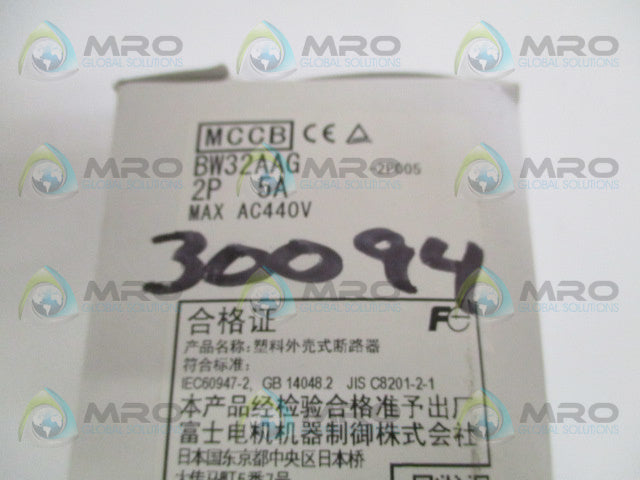FUJI ELECTRIC BW32AA-2P005 AUTO BREAKER 5A *NEW IN BOX*