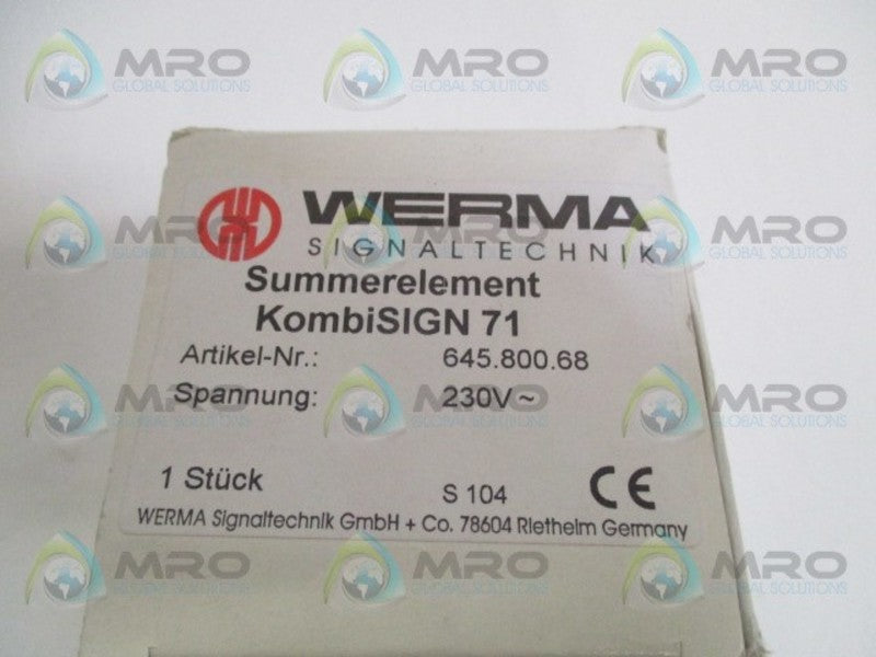 WERMA 645.800.68 BUZZER ELEMENT *NEW IN BOX*