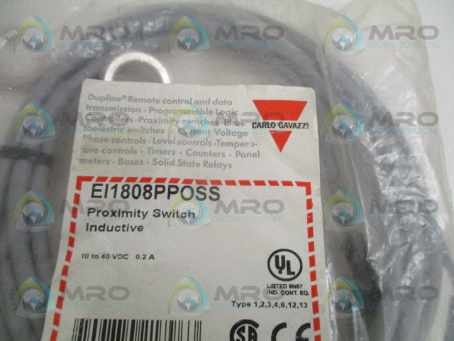 CARLO GAVAZZI EI1808PPOSS INDUCTIVE PROXIMITY SWITCH * NEW IN FACTORY BAG *