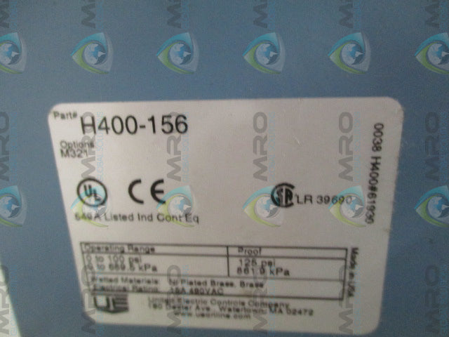 UNITED ELECTRIC H400-156 PRESSURE SWITCH *NEW NO BOX*