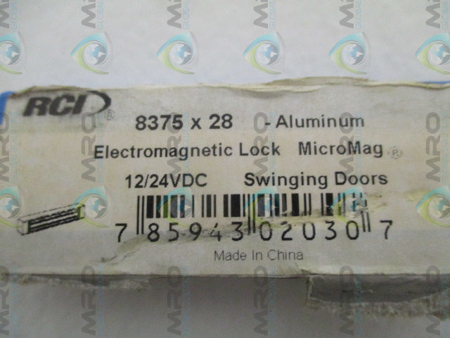 RCI 8375x28 MINIMAG ALUMINUM ELECTROMAGNETIC LOCK *USED*