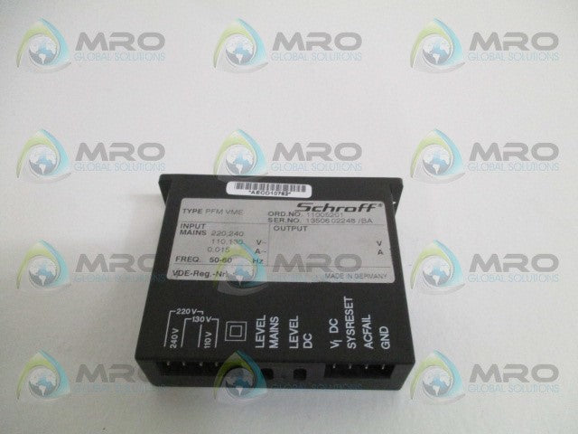 SCHROFF PFM/VME 11005201 POWER SUPPLY *USED*