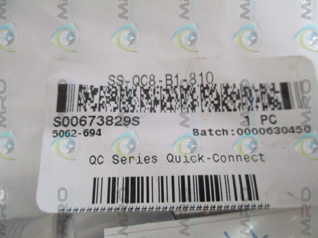 SWAGELOK SS-QC8-B1-810 QUICK CONNECT FITTING * NEW IN FACTORY BAG *