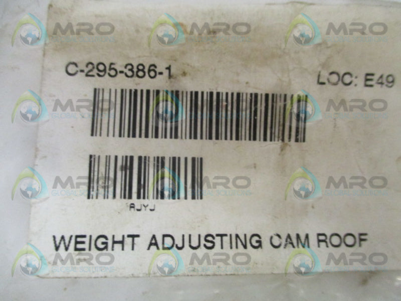 SCHEU&KNISS C-295-386-1 WEIGHT ADJUSTING CAM ROOF *NEW IN FACTORY BAG*