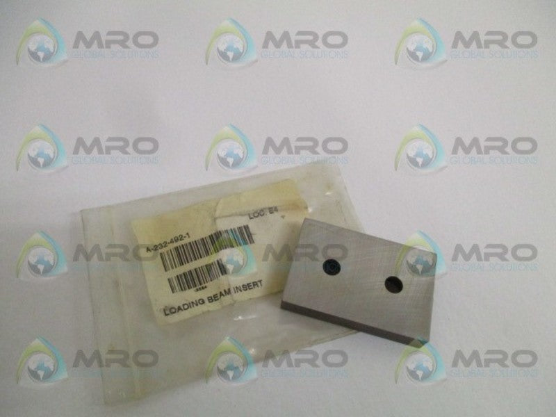 SCHEU&KNISS A-232-492-1 LOADING BEAM INSERT *NEW IN FACTORY BAG*