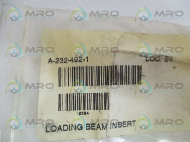 SCHEU&KNISS A-232-492-1 LOADING BEAM INSERT *NEW IN FACTORY BAG*