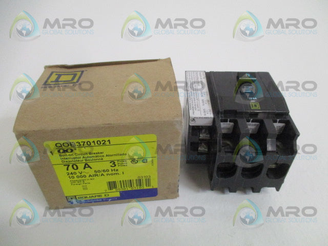 SQUARE D QOB3701021 CIRCUIT BREAKER 70A *NEW IN BOX*