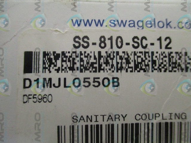 SWAGELOK SS-810-SC-12 SANITARY COUPLING FITTING *NEW NO BOX*