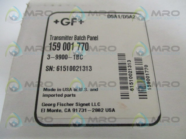 GEORGE FISCHER 3-9900-1BC 159001770 TRANSMITTER BATCH PANEL *NEW IN BOX*