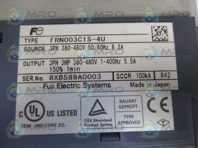 FUJI ELECTRIC FRN003C1S-4U AC DRIVE 3HP *NEW IN BOX*