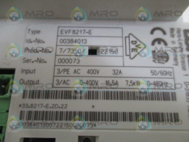 LENZE EVF8217-E INVERTER DRIVE (AS PICTURED) *USED*