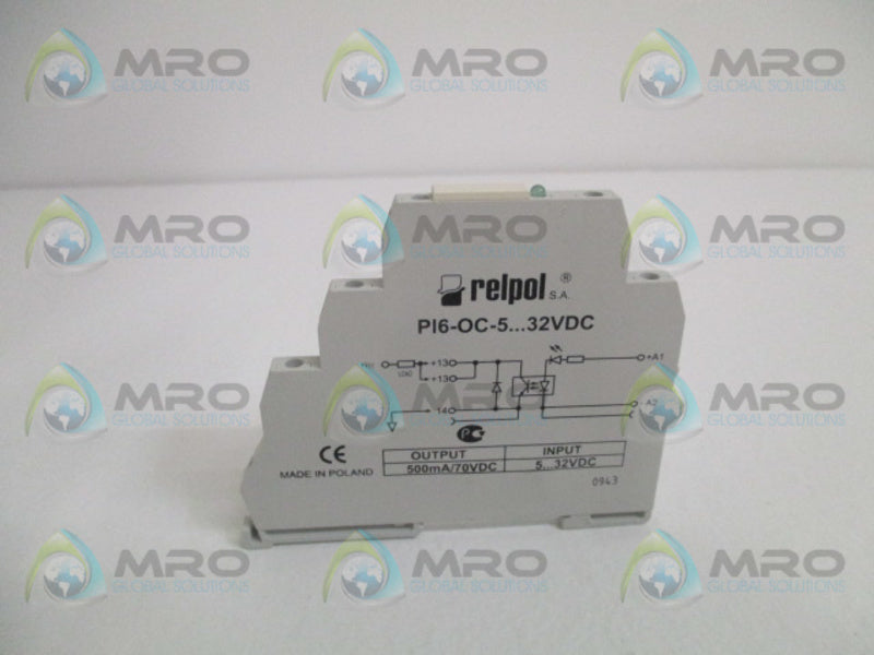 RELPOL PI6-OC-5 INTERFACE RELAY 32VDC *NEW NO BOX*