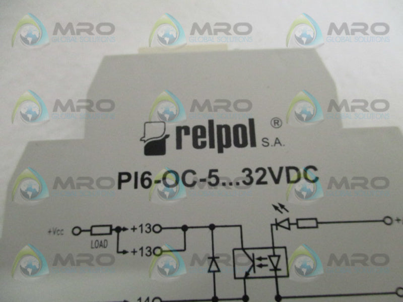 RELPOL PI6-OC-5 INTERFACE RELAY 32VDC *NEW NO BOX*
