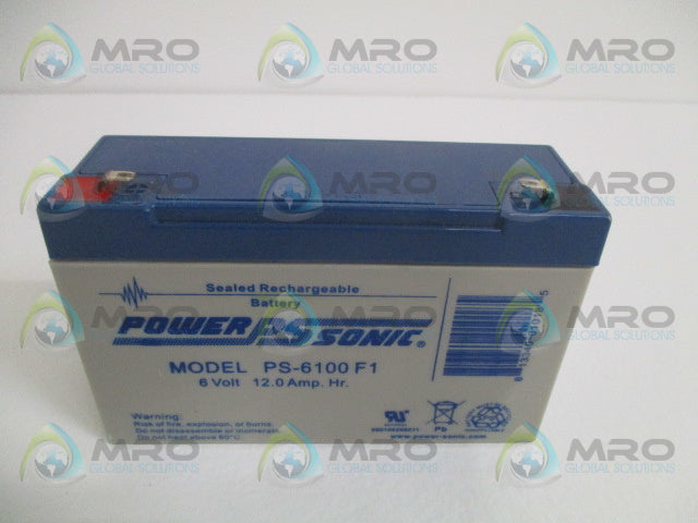 POWER SONIC PS-6100F1 SEALED RECHARGEABLE BATTERY *NEW NO BOX*