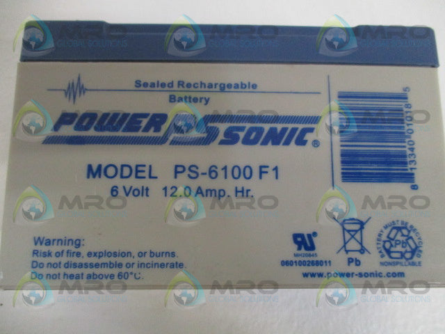 POWER SONIC PS-6100F1 SEALED RECHARGEABLE BATTERY *NEW NO BOX*