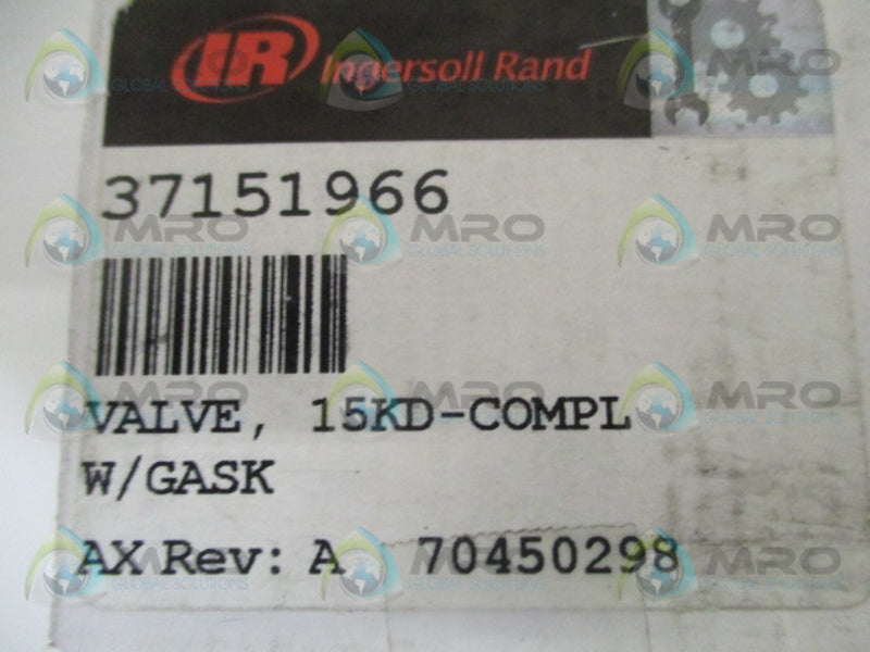INGERSOLL RAND 37151966 15KD-COMPLETE VALVE ASSEMBLY *NEW IN BOX*