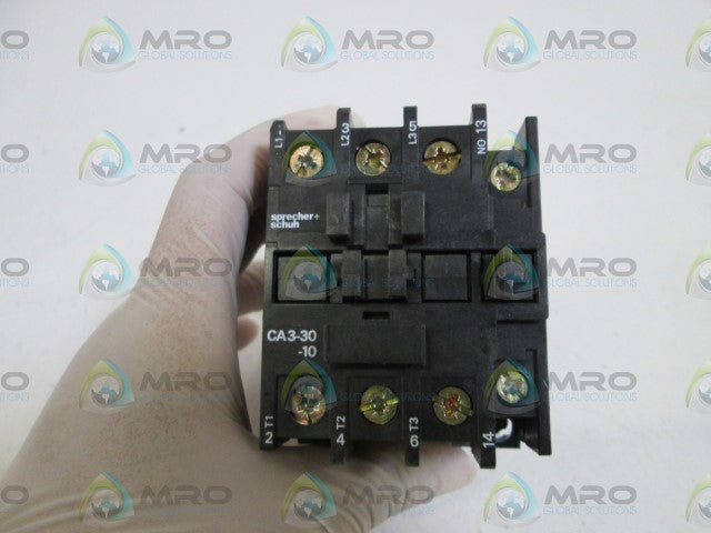 SPRECHER+SCHUH CA3-30-10 CONTACTOR 110/120V *NEW NO BOX*