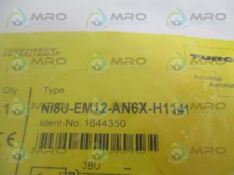 TURCK Ni8U-EM12-AN6X-H1141 PROXIMITY SENSOR *NEW IN FACTORY BAG*