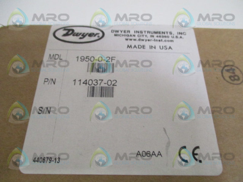 DWYER 1950-0-2F * FACTORY SEALED *