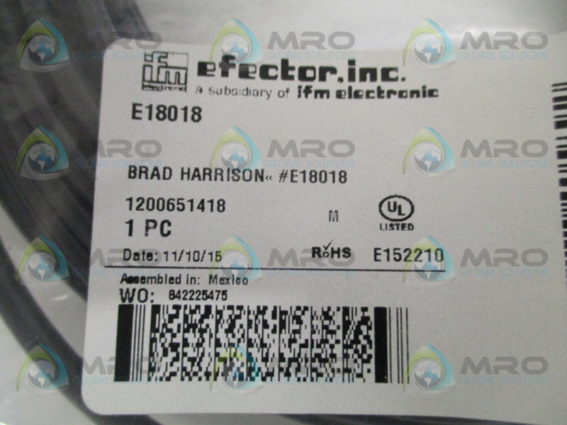 IF EFECTOR E18018 CONNECTOR CABLE * NEW IN FACTORY BAG *