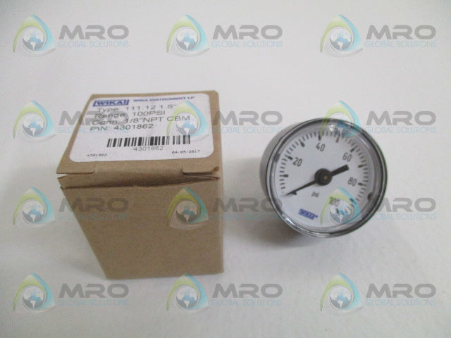 WIKA 4301862 PRESSURE GAUGE 0-100 PSI *NEW IN BOX*