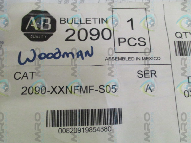 ALLEN BRADLEY 2090-XXNFMF-S05 SER. A POWER CABLE * NEW IN FACTORY BAG *