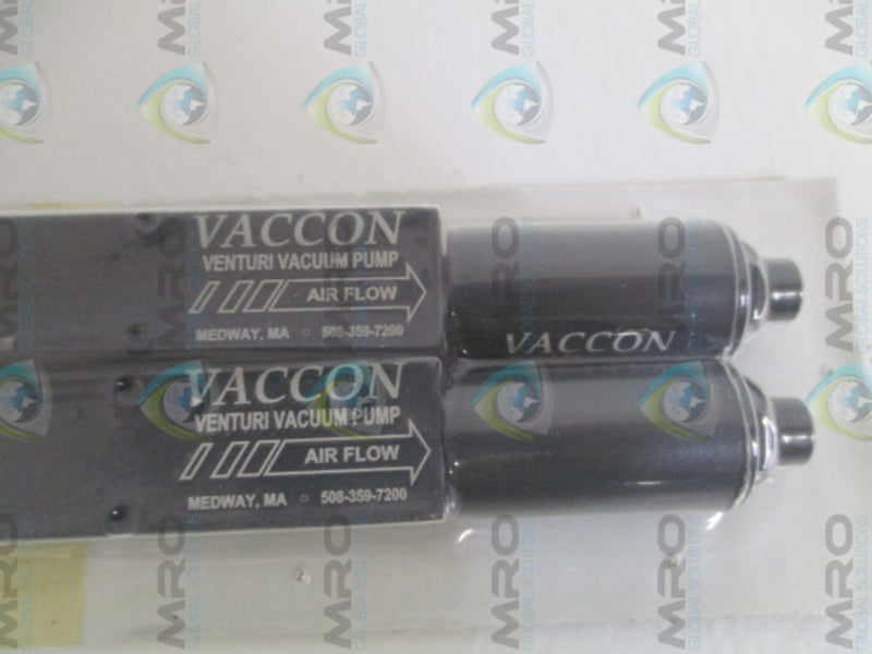 VACCON VP10-150H VENTURI VACUUM PUMP (PKG. OF 2) *NEW IN ORIGINAL PACKAGE*