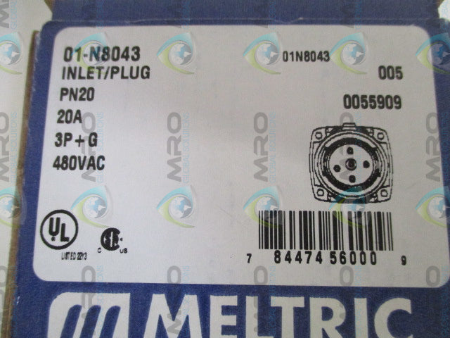 MELTRIC 01-N8043 INLET/PLUG *NEW IN BOX*