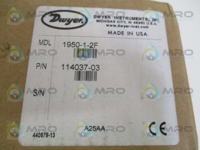 DWYER 1950-1-2F EXPLOSION PROOF PRESSURE SWITCH * FACTORY SEALED *