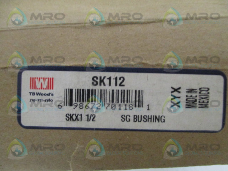 TB WOODS SK112 SK SPLIT TAPER LOCK BUSHING 1-1/2" *NEW IN BOX*