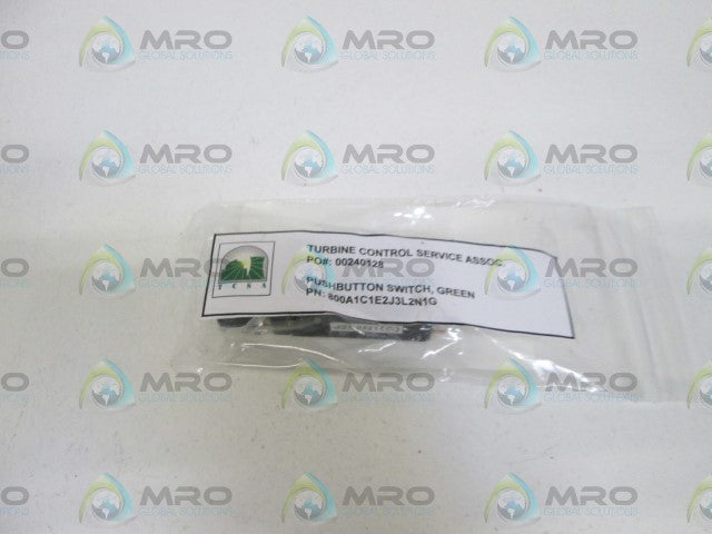 TURBINE CONTROL SERVICE ASSOC. PUSHBUTTON SWITCH GREEN 800A1C1E2J3L2N1G *NEW NO BOX*