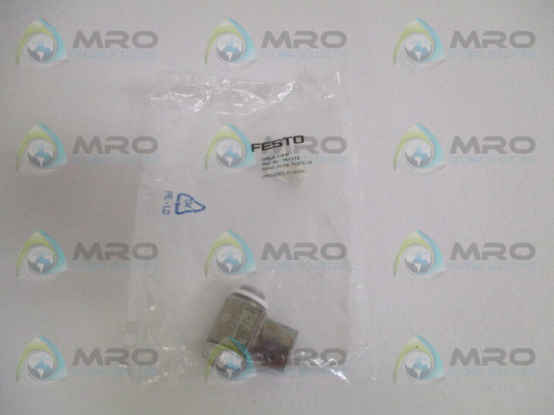 FESTO GRLA-1/4-B ONE-WAY FLOW CONTROL VALVE * NEW IN FACTORY BAG *