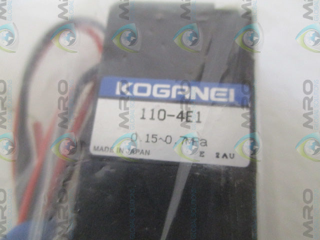 KOGANEI 110-4E1 PNEUMATIC SOLENOID VALVE *NEW NO BOX*