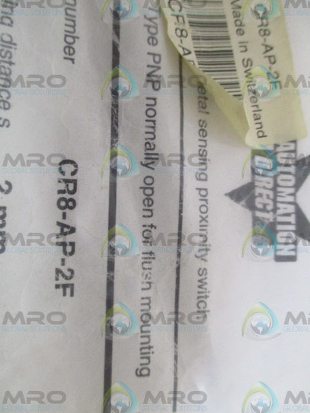 AUTOMATION DIRECT CR8-AP-2F INDUCTIVE PROXIMITY SENSOR * NEW IN FACTORY BAG *