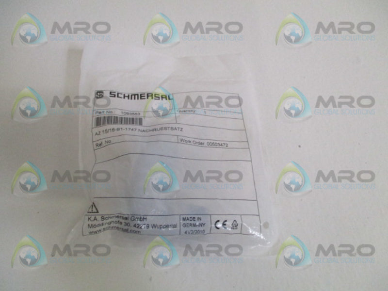 SCHMERSAL AZ15/16-B1-1747 ACTUATOR KEY & MAGNETIC LATCH *NEW IN FACTORY BAG*