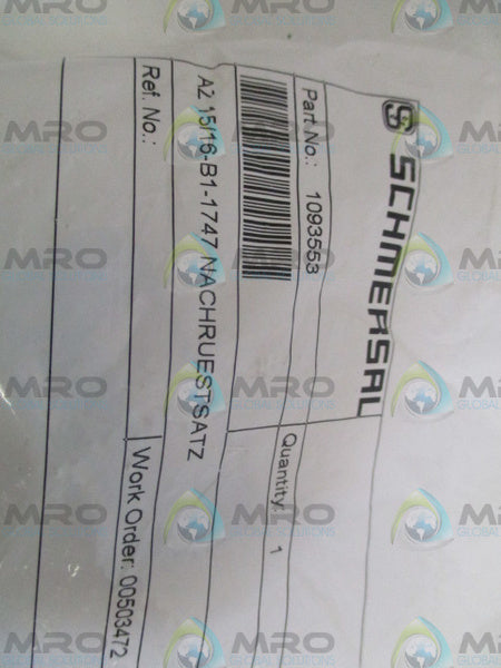 SCHMERSAL AZ15/16-B1-1747 ACTUATOR KEY & MAGNETIC LATCH *NEW IN FACTORY BAG*