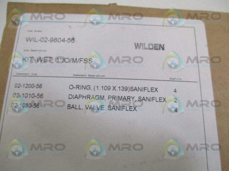 WILDEN 02-9804-56 WET KIT * NEW IN ORIGINAL PACKAGE *